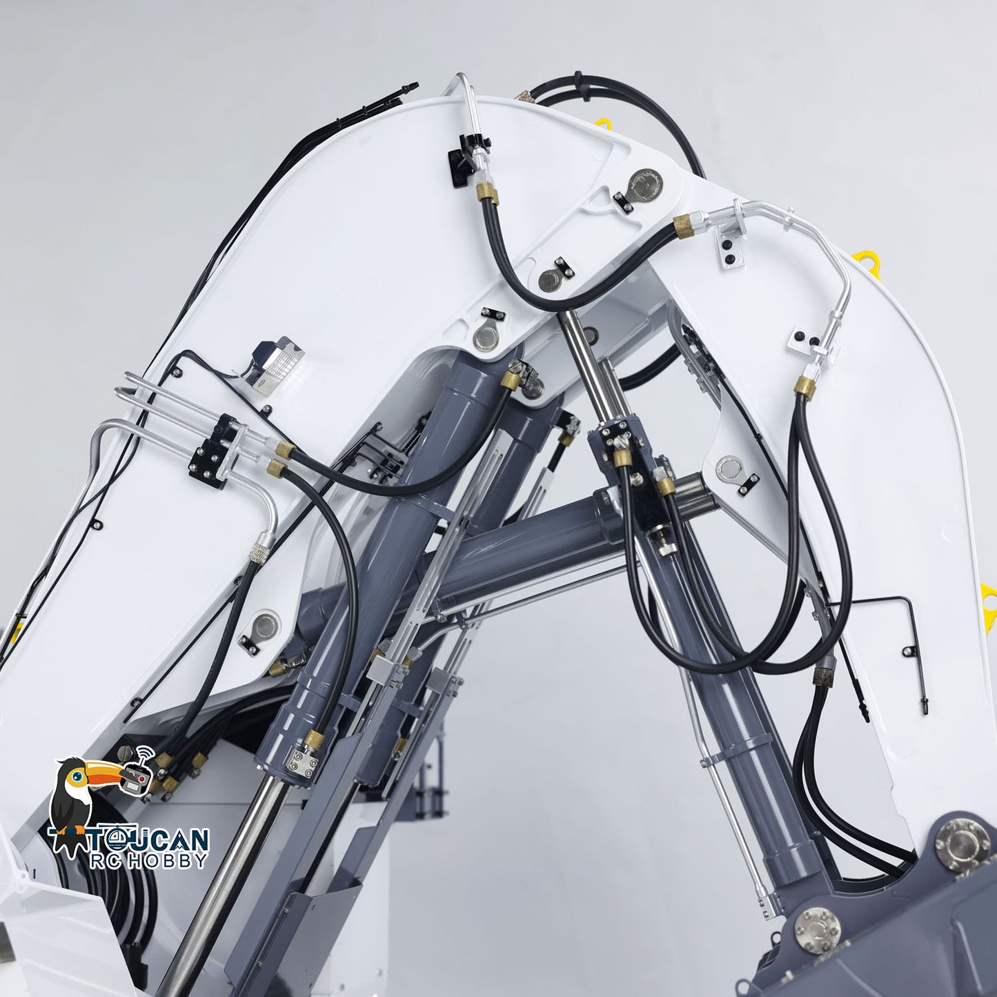 LESU Aoue 9150 1/14 Metal RC Excavator B0010 PNP/RTR Dual Pump Hydraulic Digger 5CH Valve Lighting Electronic Display Lifting Ladder for Construction Hobby Collectors