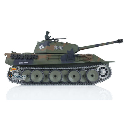 US STOCK 2.4G Henglong 1/16 7.0 3819 German Panther RTR RC Tank Radio Controlled Model W/ Sprocket Idler Wheels Infrared Receiver
