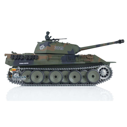 US STOCK 2.4G Henglong 1/16 7.0 3819 German Panther RTR RC Tank Radio Controlled Model W/ Sprocket Idler Wheels Infrared Receiver