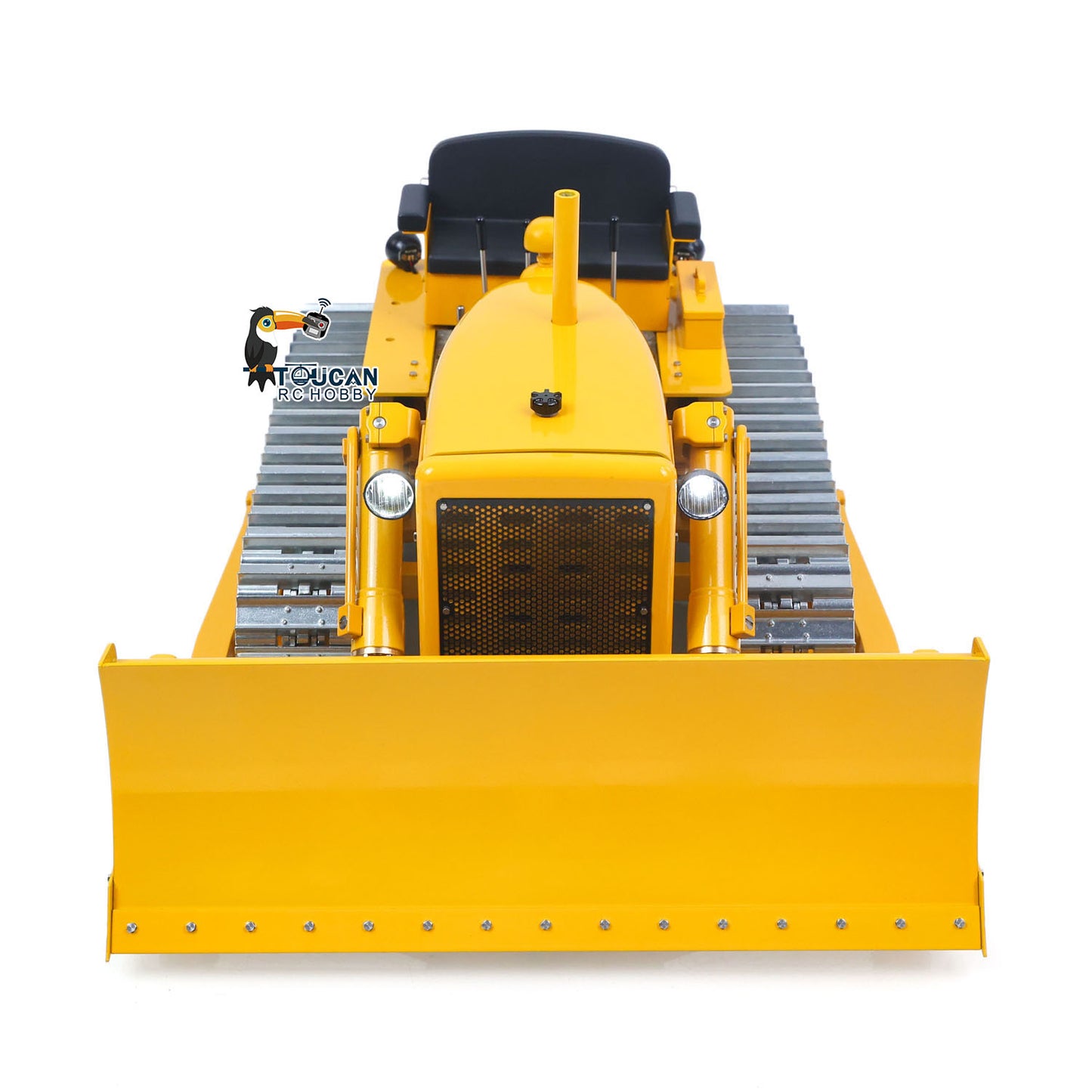 Fast Free Shipping for EU Metal 1/14 RC Hydraulic Bulldozer D7 Remote Control Dozer Model Engineering Vehicle Flysky Radio Light Sound System Battery