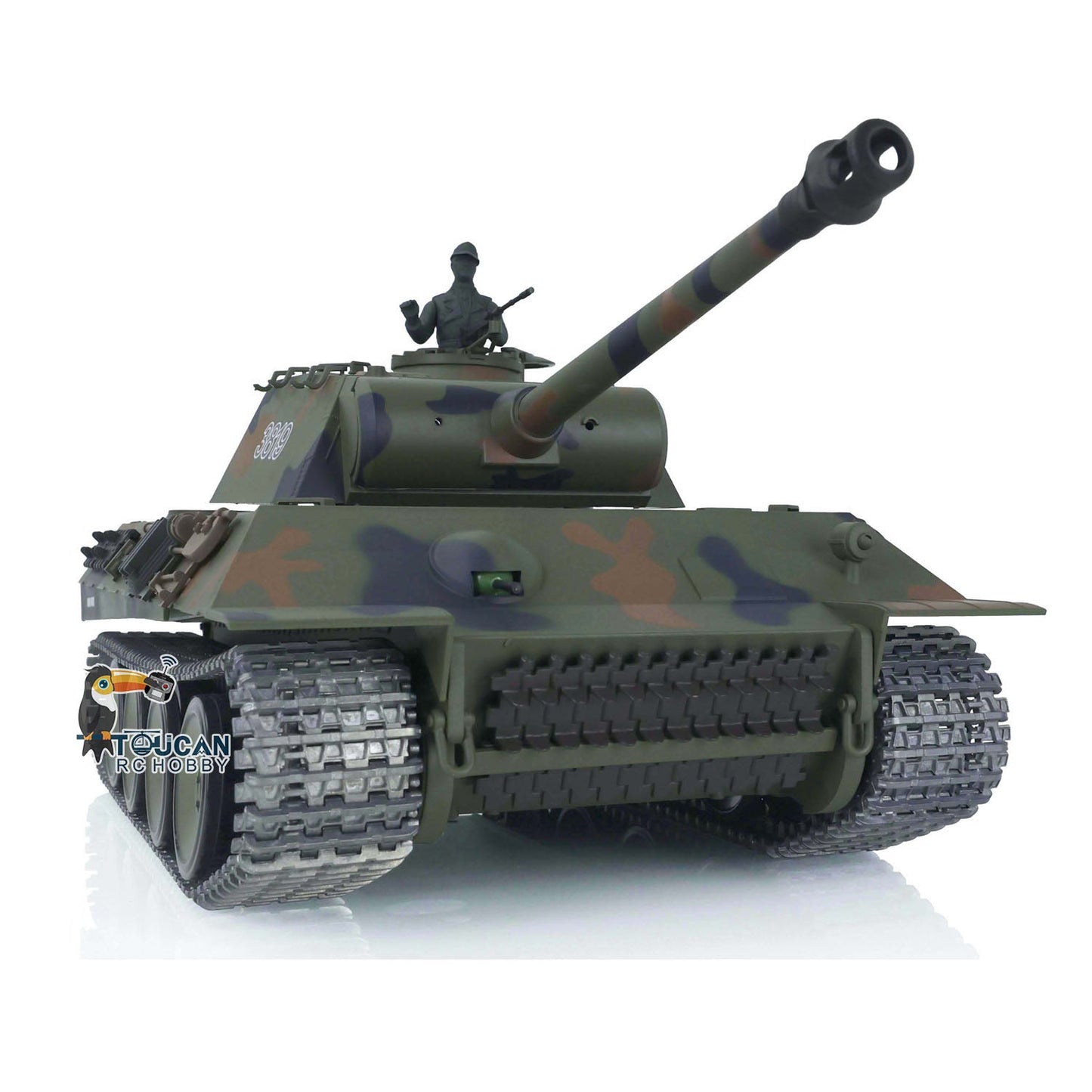 US STOCK 2.4G Henglong 1/16 7.0 3819 German Panther RTR RC Tank Radio Controlled Model W/ Sprocket Idler Wheels Infrared Receiver