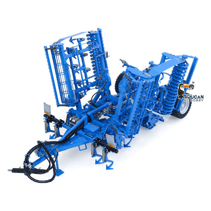 LESU AOUE 1050 Metal 4x4 1/14 RC Tractor Truck Hydraulic Agricultural Vehicles K500 Seedbed Pre-sowing Soil Preparation Machine Frsky XE Lite