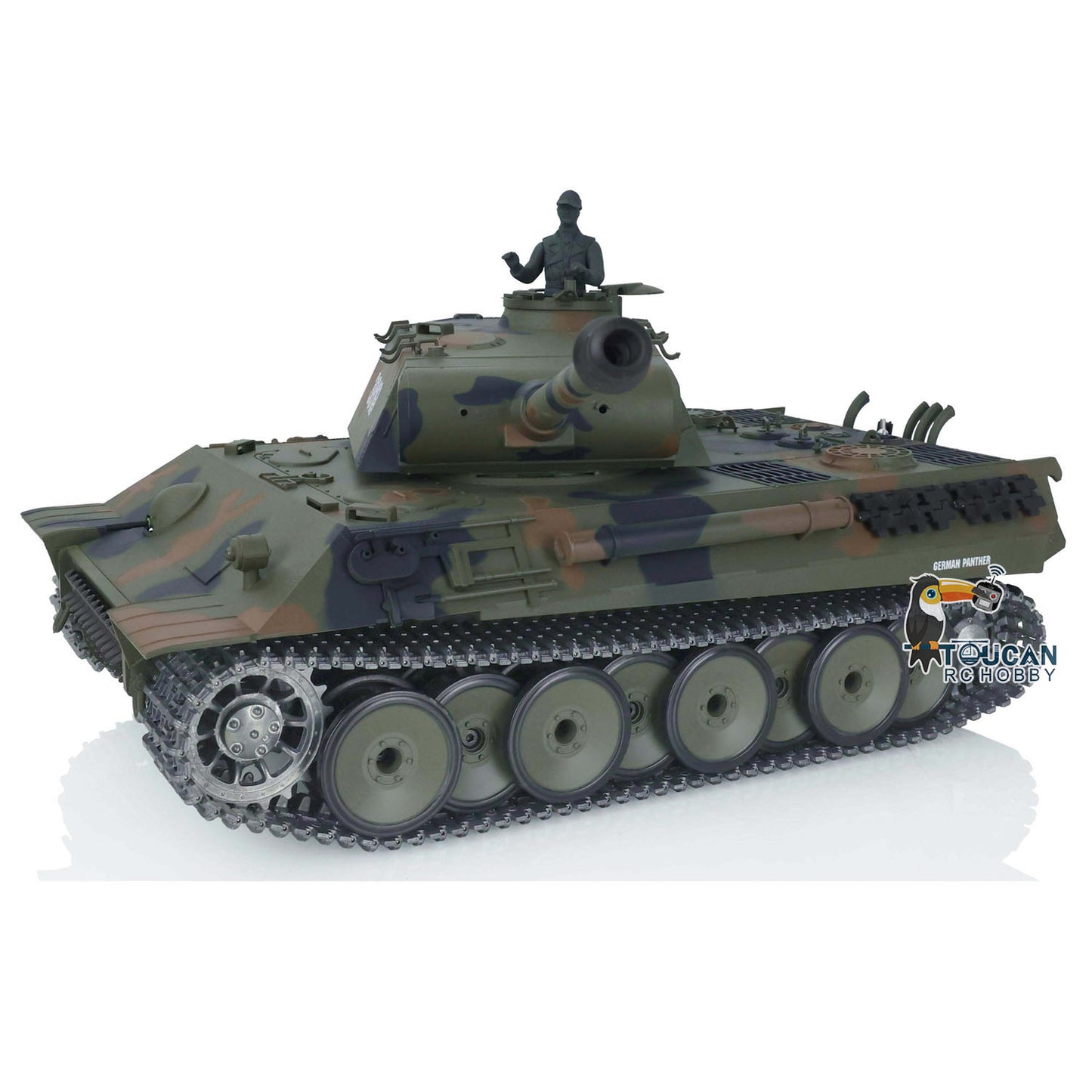 US STOCK 2.4G Henglong 1/16 7.0 3819 German Panther RTR RC Tank Radio Controlled Model W/ Sprocket Idler Wheels Infrared Receiver
