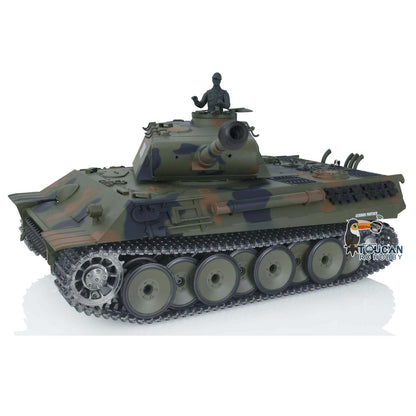 US STOCK 2.4G Henglong 1/16 7.0 3819 German Panther RTR RC Tank Radio Controlled Model W/ Sprocket Idler Wheels Infrared Receiver