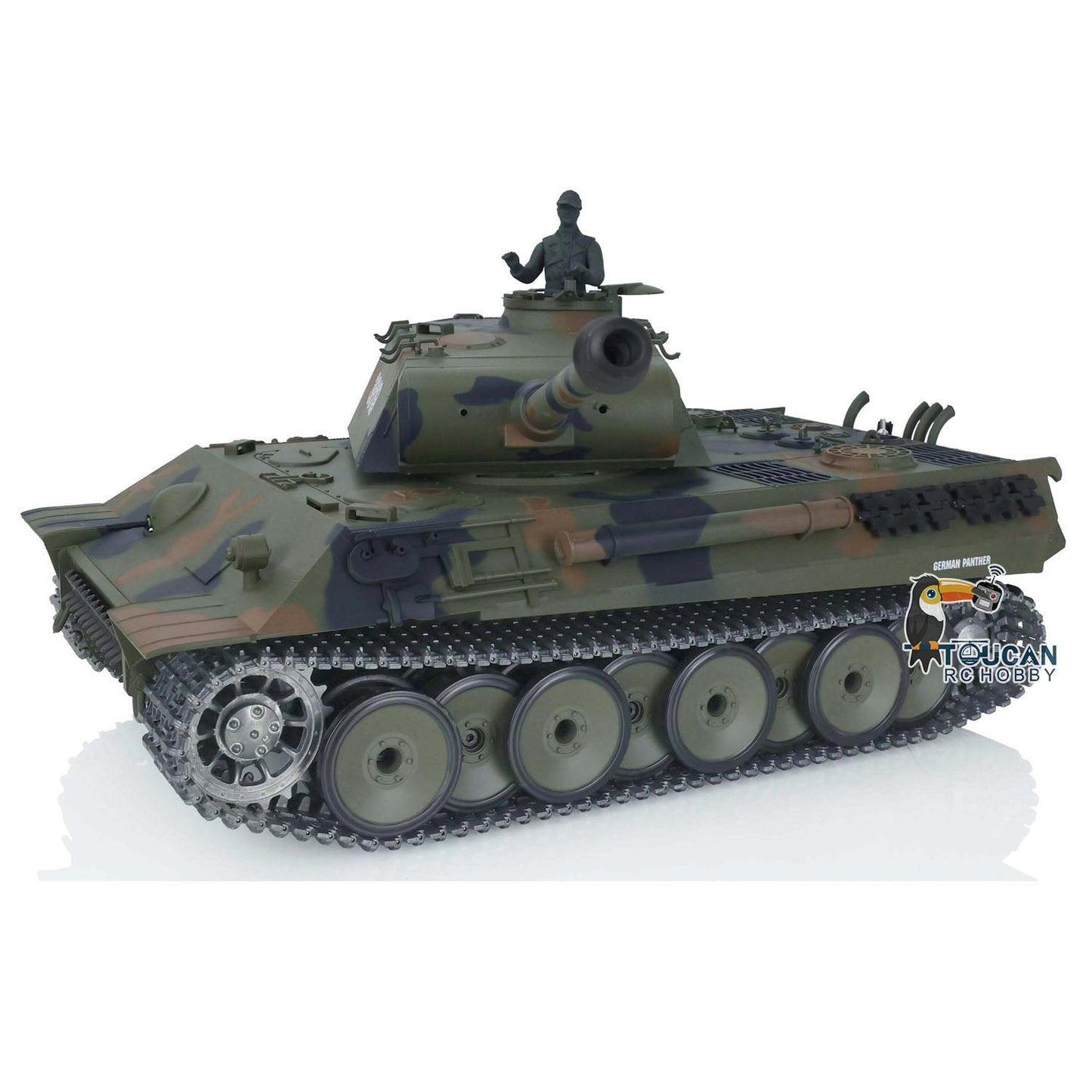 US STOCK 2.4G Henglong 1/16 7.0 3819 German Panther RTR RC Tank Radio Controlled Model W/ Sprocket Idler Wheels Infrared Receiver