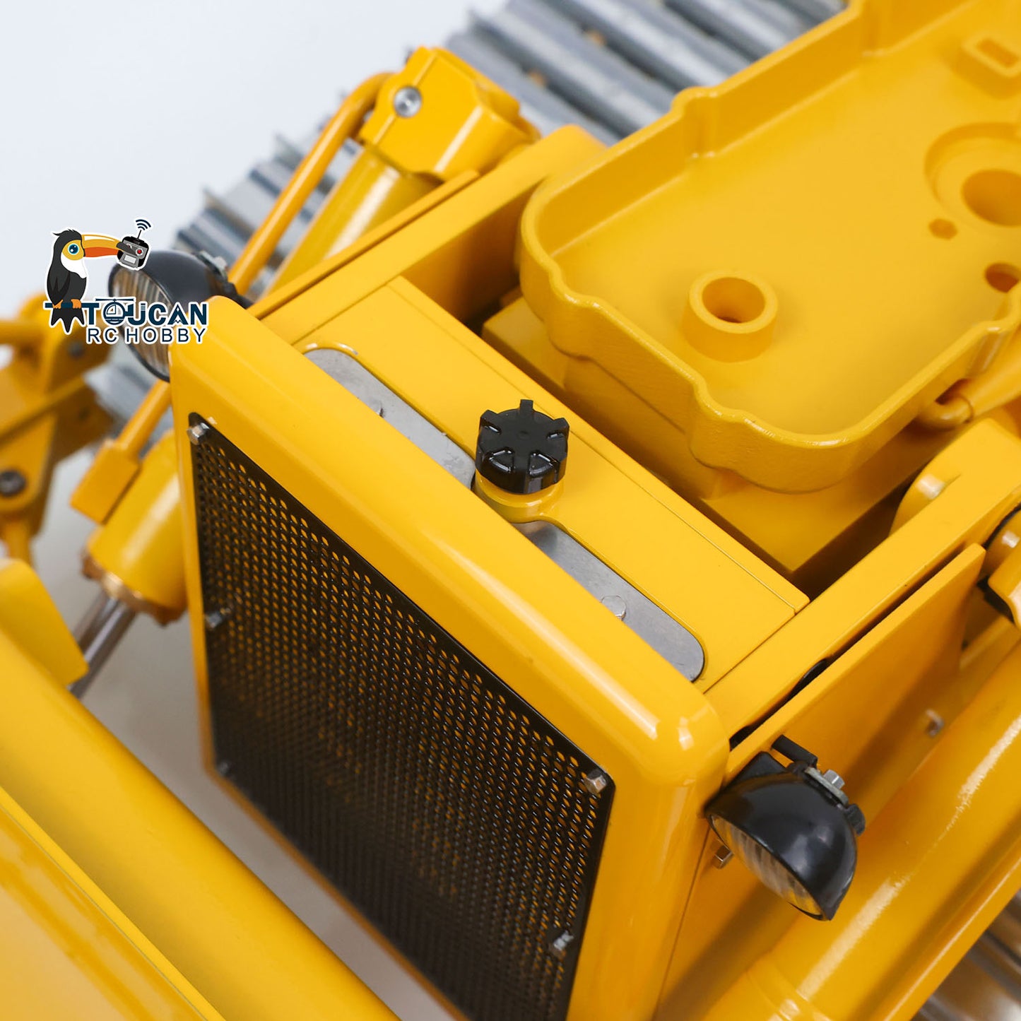 In Stock Metal 1/14 RC Bulldozer D7 Remote Control Dozer Model Hydraulic Construction Vehicles Truck Flysky Radio CNC Light Sound Battery