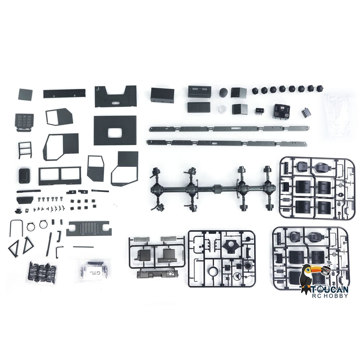 CAPO CUB3 8X8 Metal CNC 1/18 RC Military Transport Truck 2Speed Gearbox Lock Differential Axle DIY Model Car No Electronic Parts