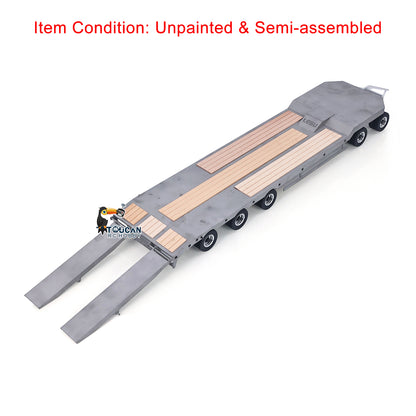 LESU 1/14 Metal RC Flatbed Trailer Transport Vehicle for RC Tractor Truck Model Remote Control Construction Enthusiasts