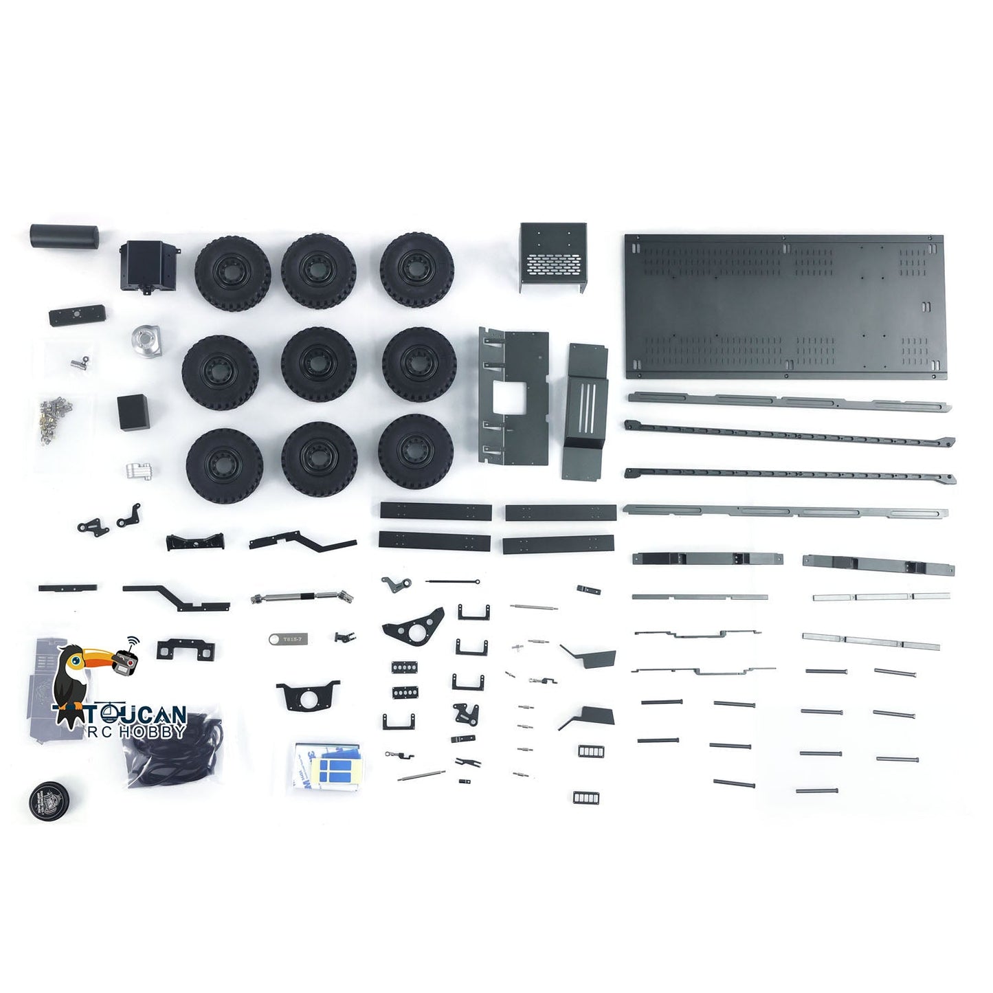 CAPO CUB3 8X8 Metal CNC 1/18 RC Military Transport Truck 2Speed Gearbox Lock Differential Axle DIY Model Car No Electronic Parts