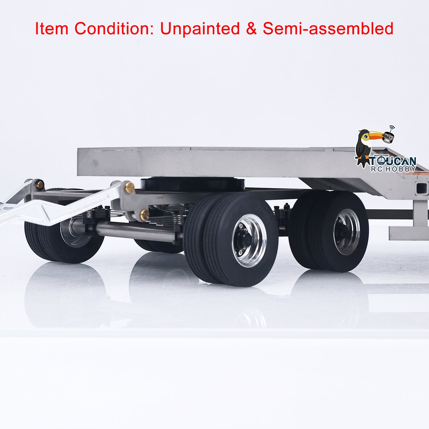 LESU 1/14 Metal RC Flatbed Trailer Transport Vehicle for RC Tractor Truck Model Remote Control Construction Enthusiasts