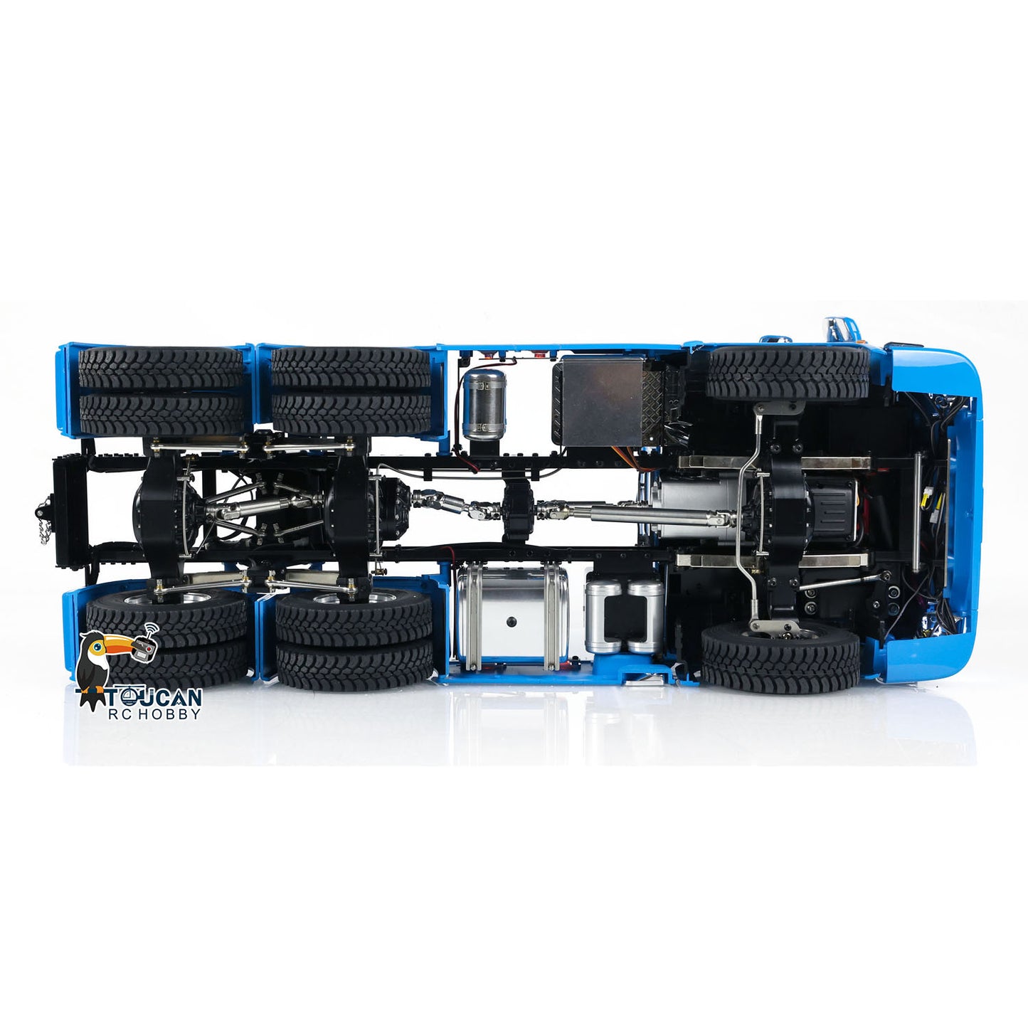 MD 1/14 6x6 Metal RC Tractor Truck 770S Remote Control Car Model 2 Speed Transmission Metal Chassis FlySky ST8  CNC Differential Lock Axles Sound Light Motor Servo ESC