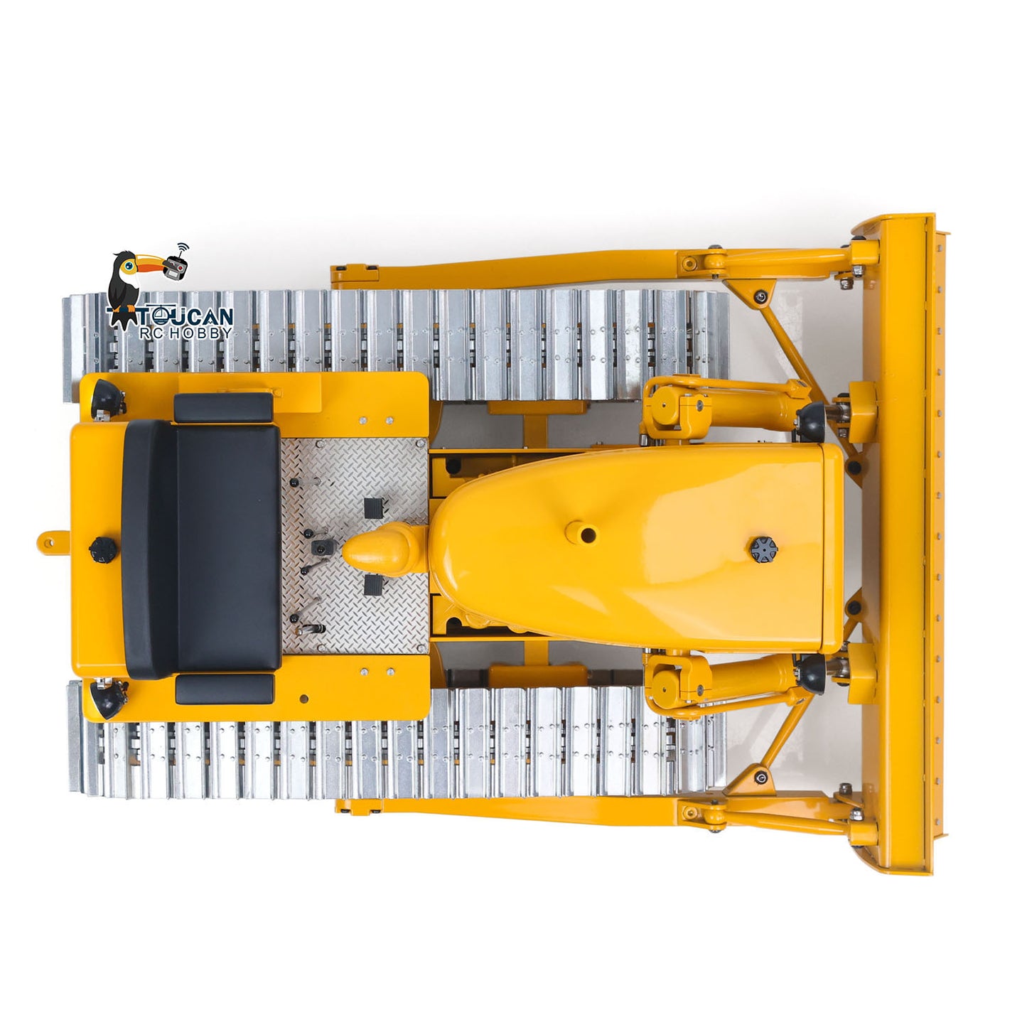 Fast Free Shipping for EU Metal 1/14 RC Hydraulic Bulldozer D7 Remote Control Dozer Model Engineering Vehicle Flysky Radio Light Sound System Battery