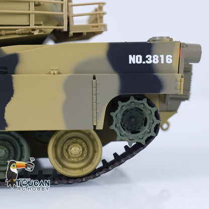 Heng Long 1/24 RC Tank Abrams M1A2 3816-2 2.4G Remote Control Battle Vehicle Panzer Simulation Model Painted Assembled