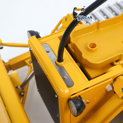 Fast Free Shipping for EU Metal 1/14 RC Hydraulic Bulldozer D7 Remote Control Dozer Model Engineering Vehicle Flysky Radio Light Sound System Battery