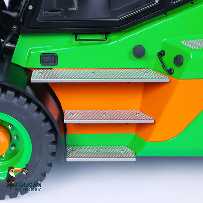 TOUCAN RC HOBBY LESU AOUE LD160S 1/14 Metal Hydraulic RC Forklift FlySky ST8 Remote Controller Towing Hook 6 Ways Reversing Valve Sound Light System Rear Steering Axle