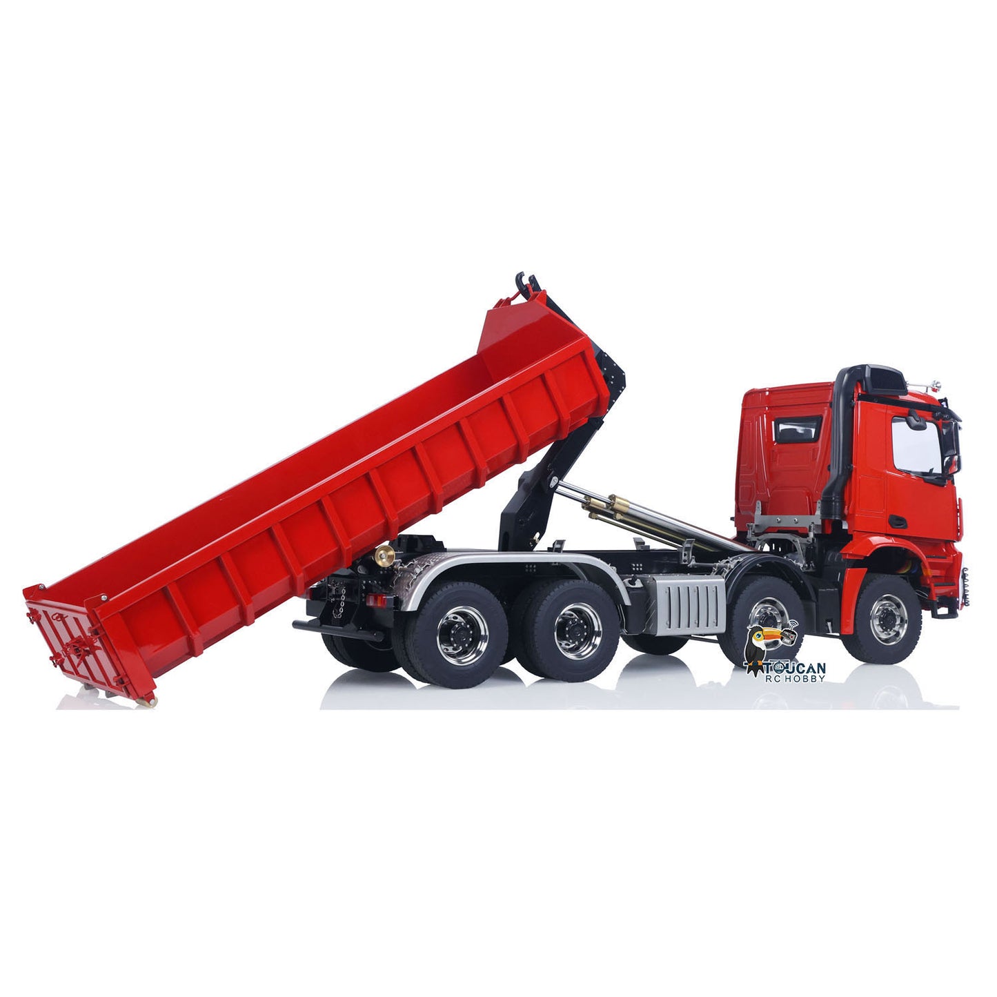 1/14 8x8 Metal Hydraulic RC Dumper Tipper Car Radio Control Full Dump Trucks with Standard Bucket Hobby Model DIY PNP