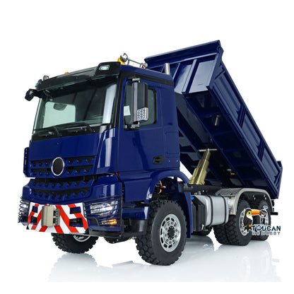LESU 1/14 3Axles RC Hydraulic Dumper Truck 3348 6X6 Remote Control Car Painted Assembled Upgrade Hobby Model