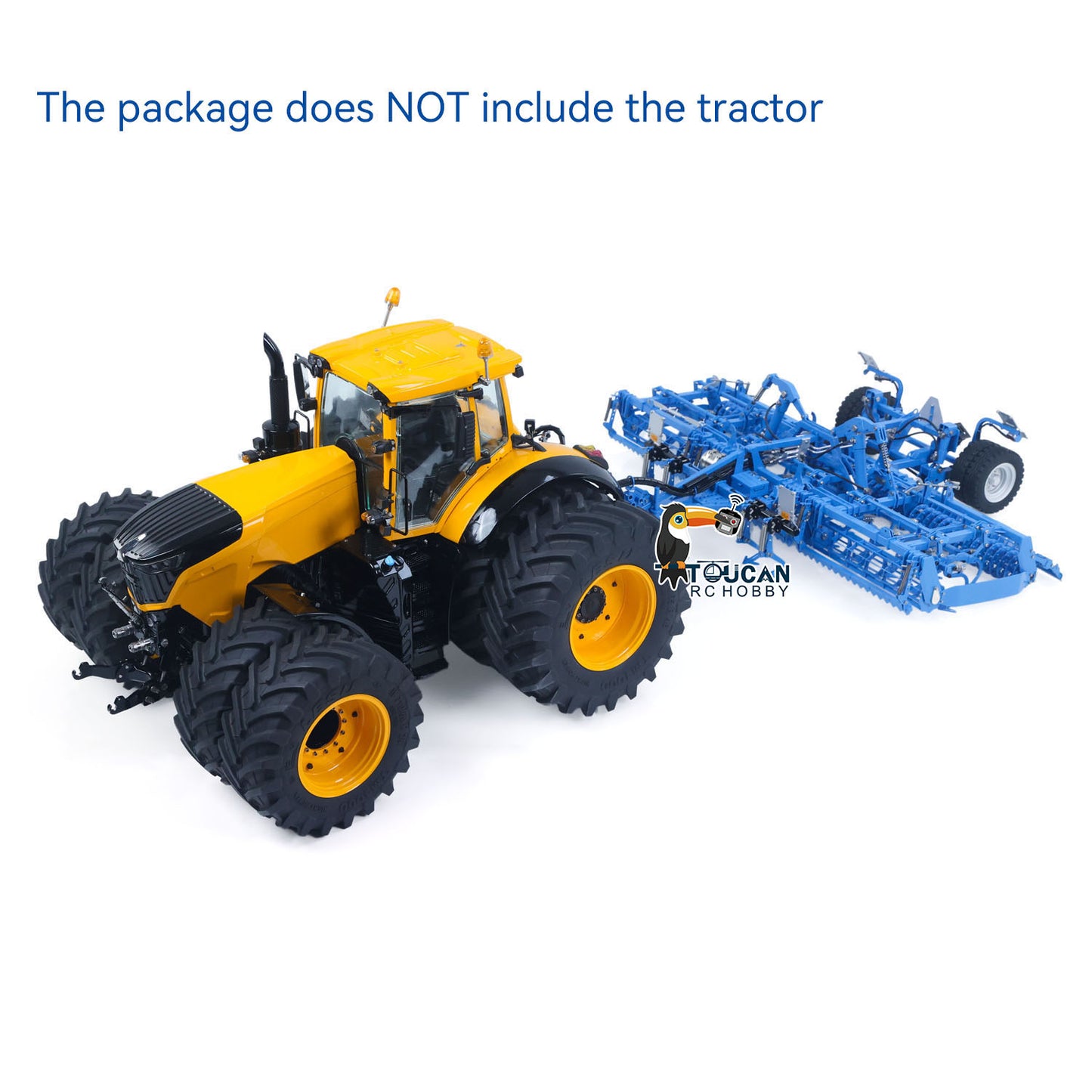 LESU Metal 4x4 1/14 RC Tractor Truck AOUE 1050 K500 Seedbed Pre-sowing Soil Preparation Planter Plough Hydraulic Agricultural Vehicles Frsky PL18EV Lite