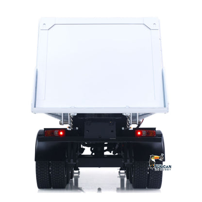 TOUCAN RC HOBBY 3 Axles Stainless Steel Hydraulic Semi Trailer W/ Supported Leg Light System for 1/14 DIY Tamiya Remote Control Tractor Truck