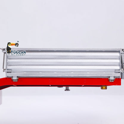 LESU A0055 1/14 Metal Hydraulic Lifting RC Trailer with 5 Axles Steering Electric Support Legs for RC Tractor Truck Model Weekend Outdoor Fun