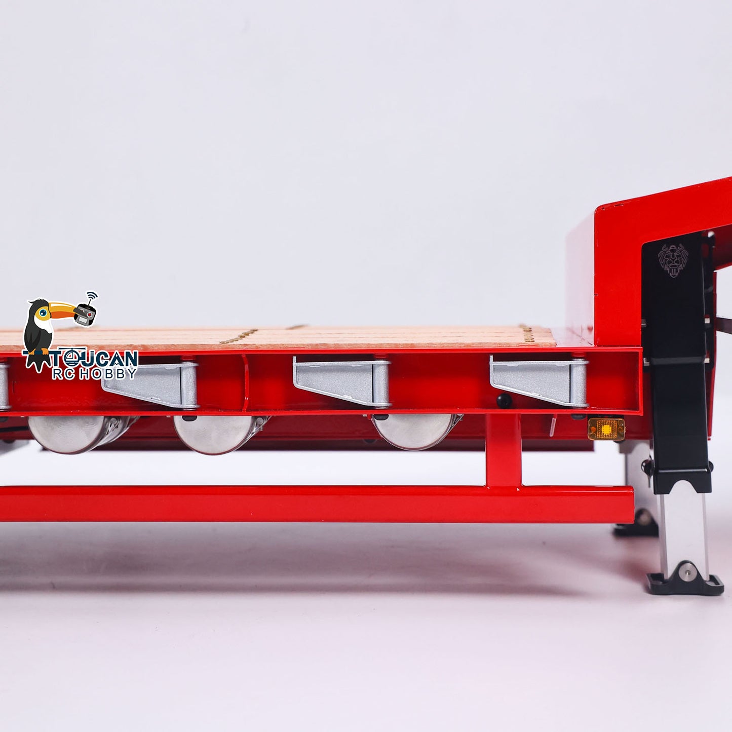 LESU A0055 1/14 Metal Hydraulic Lifting RC Trailer with 5 Axles Steering Electric Support Legs for RC Tractor Truck Model Weekend Outdoor Fun