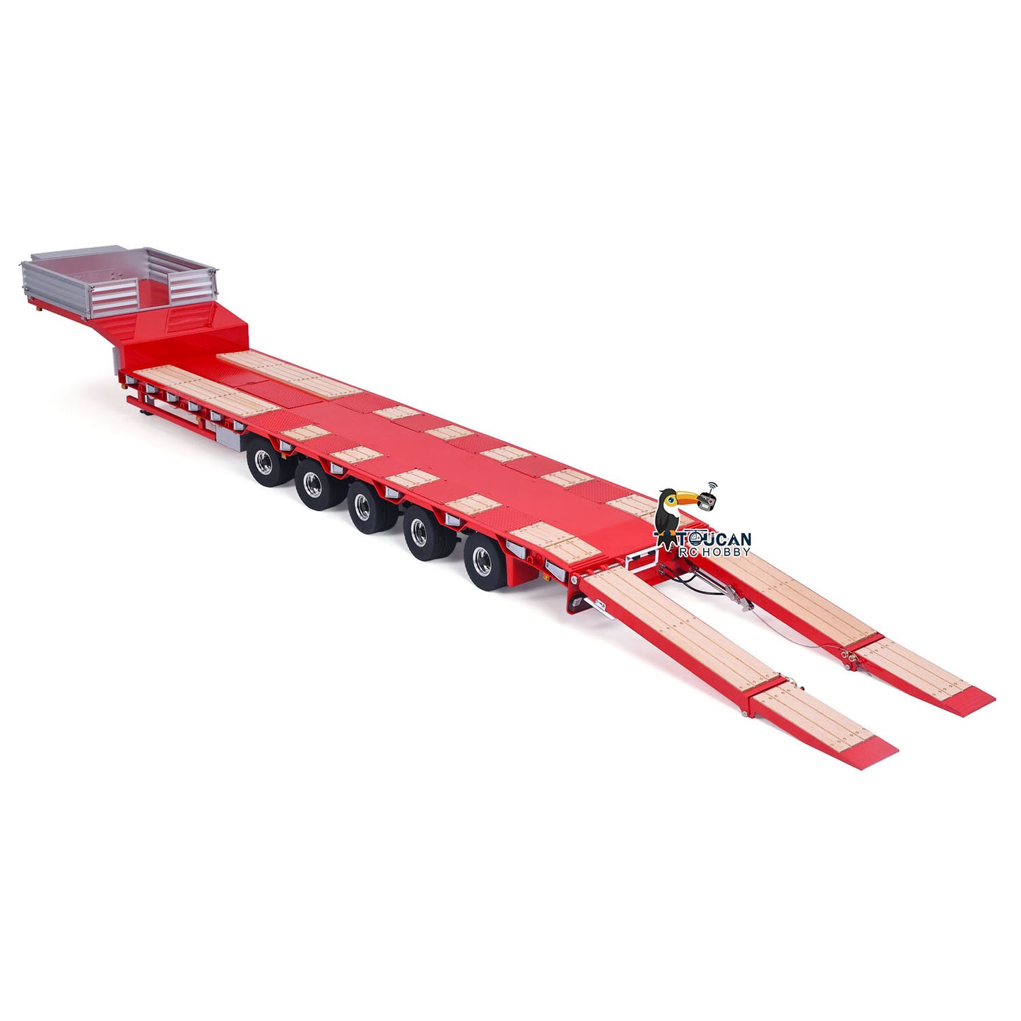 LESU A0055 1/14 Metal Hydraulic Lifting RC Trailer with 5 Axles Steering Electric Support Legs for RC Tractor Truck Model Weekend Outdoor Fun