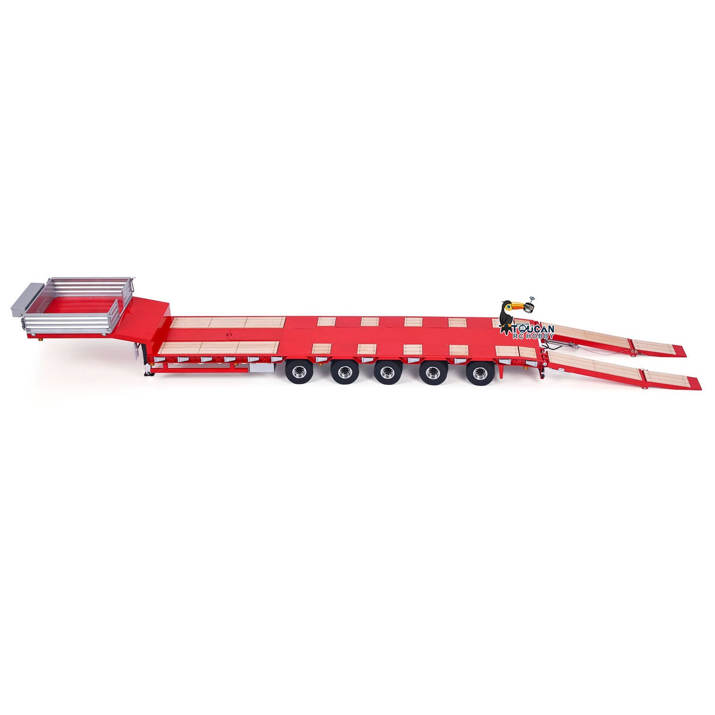 LESU A0055 1/14 Metal Hydraulic Lifting RC Trailer with 5 Axles Steering Electric Support Legs for RC Tractor Truck Model Weekend Outdoor Fun