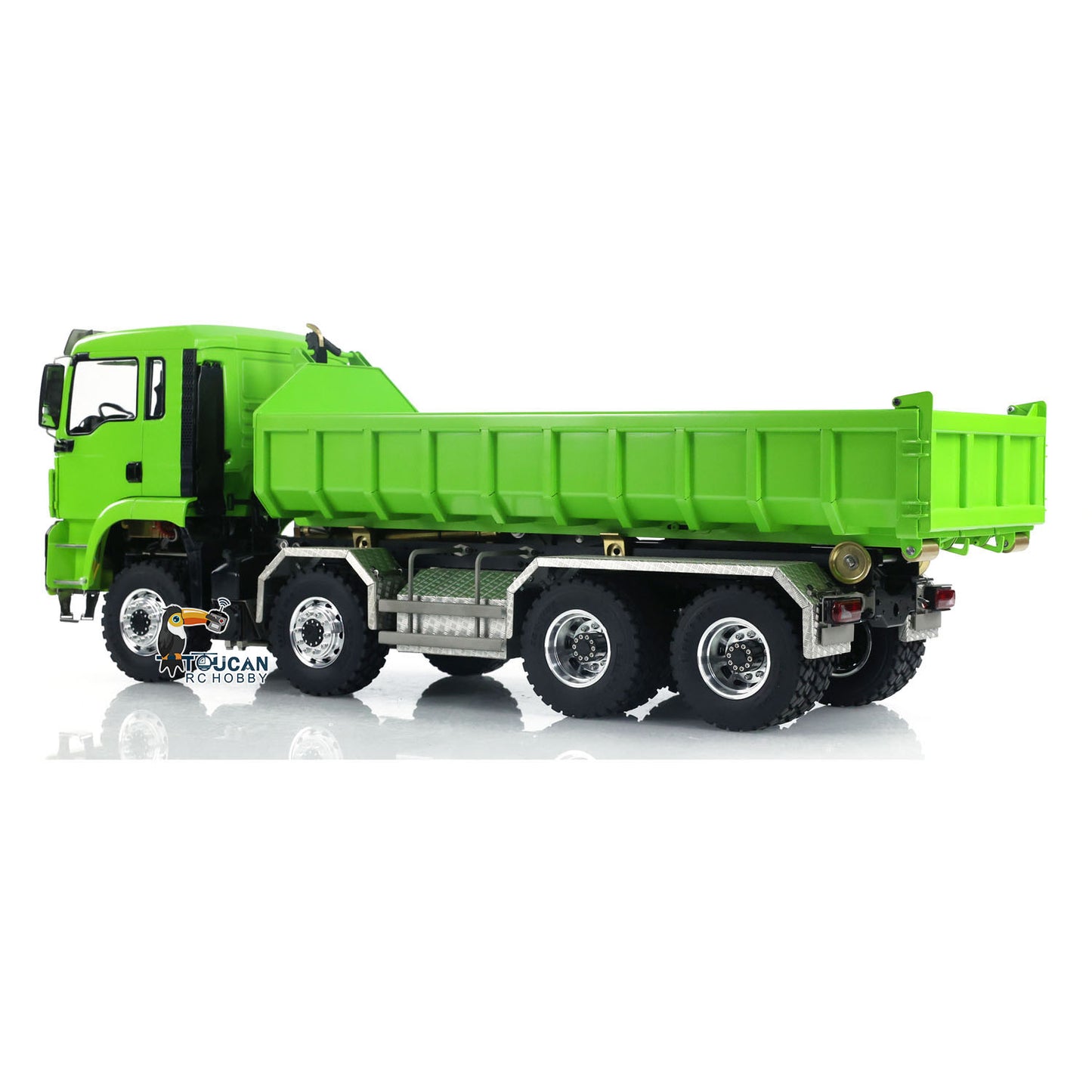 LESU 1/14 8x8 Metal Hydraulic RC Roll On Off Dump Truck 2 Speed Transmission FlySky I6S Radio Controller Sound Light System