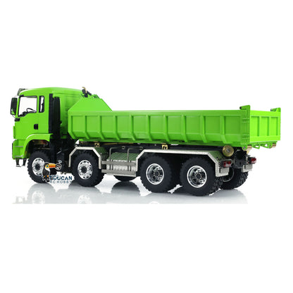 LESU 1/14 8x8 Metal Hydraulic RC Roll On Off Dump Truck 2 Speed Transmission FlySky I6S Radio Controller Sound Light System