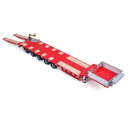 LESU A0055 1/14 Metal Hydraulic Lifting RC Trailer with 5 Axles Steering Electric Support Legs for RC Tractor Truck Model Weekend Outdoor Fun