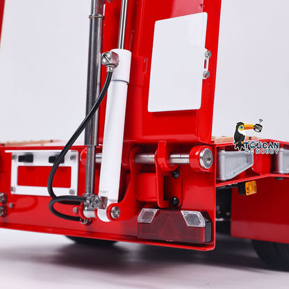 LESU A0055 1/14 Metal Hydraulic Lifting RC Trailer with 5 Axles Steering Electric Support Legs for RC Tractor Truck Model Weekend Outdoor Fun