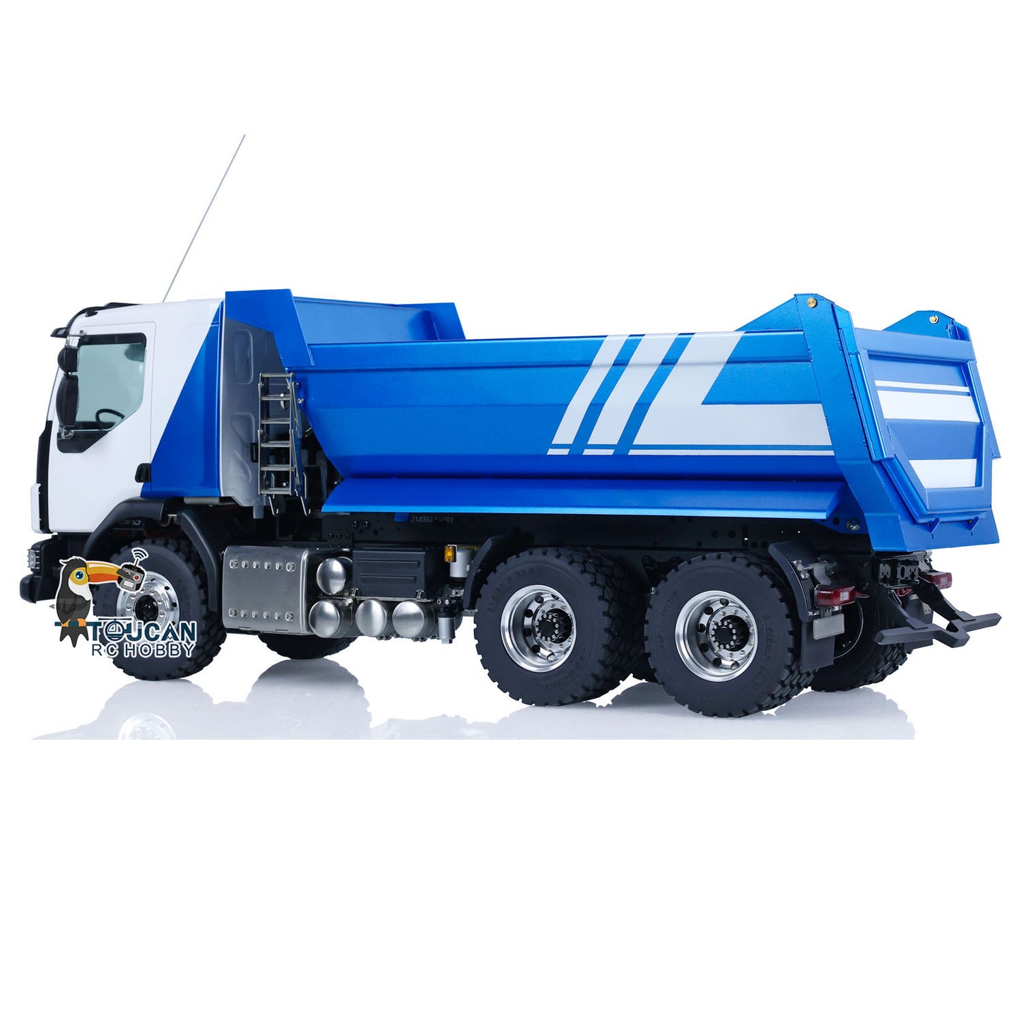 LESU Z0032 1/14 Metal Hydraulic RC Dump Truck 2 Speed Transmission Differential Lock Axles Sound Light for Engineering Vehicle Enthusiast