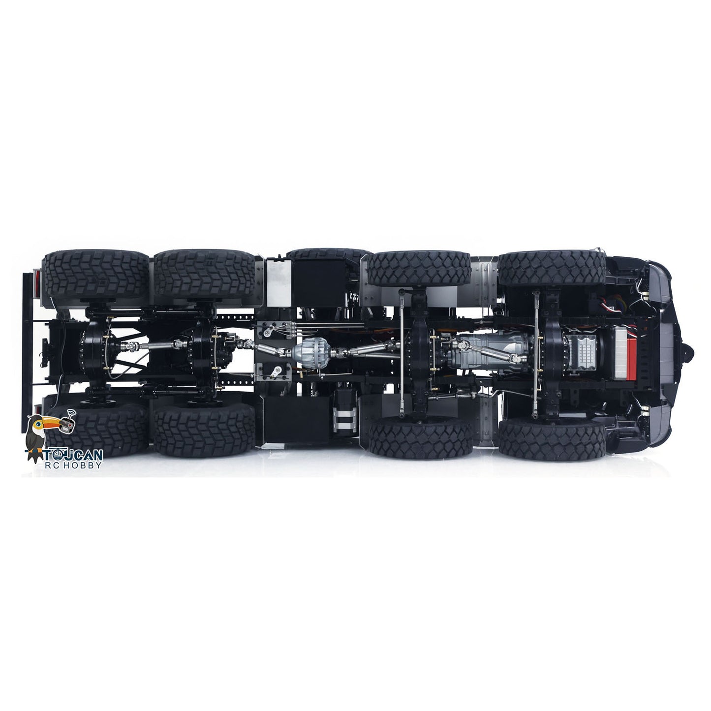 Toucanhobby BZ4663 1/14 Metal 8x8 RC Tractor Truck PNP 3 Speed Transmission Differential Lock Axles Remote Winch ST8 Controller Light Sound for Model Collectors