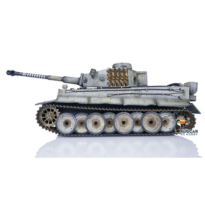 Henglong 1/16 Plastic Painted 7.0 RC Tank 3818 Tiger I Military Armored Vehicleual Spray Collection Model FPV 360 Turret