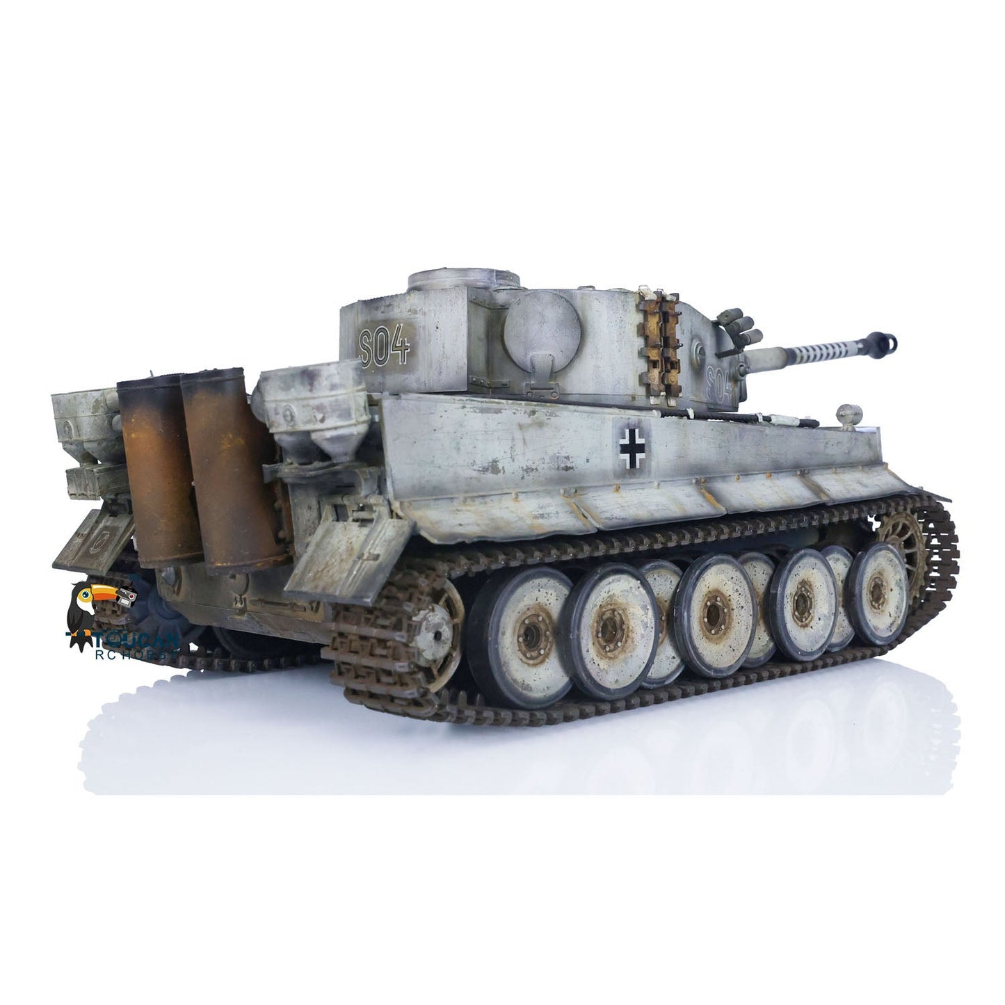 TOUCAN RC HOBBY Henglong 1/16 TK7.0 Plastic German Tiger I Panther RTR RC Tank 3818/3819 360 Degrees Turret Infrared Combat BB Sounds Lights Smoke Model