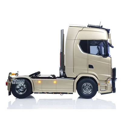 In Stock Plastic 1/14 RC Tractor Truck 56379 Remote Control Construction Vehicle Customized by Toucanhobby 4X2 TAMIYA Chassis 3Speed Gearbox Flowing Water Light Smoke Unit ST8 Radio RTR