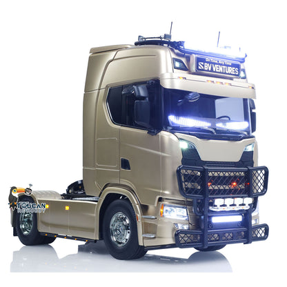 In Stock Plastic 1/14 RC Tractor Truck 56379 Remote Control Construction Vehicle Customized by Toucanhobby 4X2 TAMIYA Chassis 3Speed Gearbox Flowing Water Light Smoke Unit ST8 Radio RTR