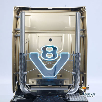 In Stock Plastic 1/14 RC Tractor Truck 56379 Remote Control Construction Vehicle Customized by Toucanhobby 4X2 TAMIYA Chassis 3Speed Gearbox Flowing Water Light Smoke Unit ST8 Radio RTR