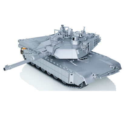 Metal RC Tank 1:16 Scale US Abrams M1A2 3918 TUSK I Ready to Run Tracked 360 Servo Rubber Smoke Barrel Flash 7000Battery