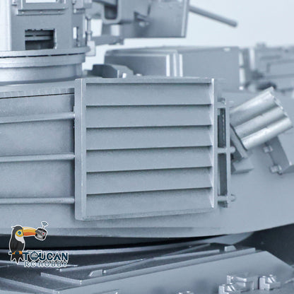 Metal RC Tank 1:16 Scale US Abrams M1A2 3918 TUSK I Ready to Run Tracked 360 Servo Rubber Smoke Barrel Flash 7000Battery