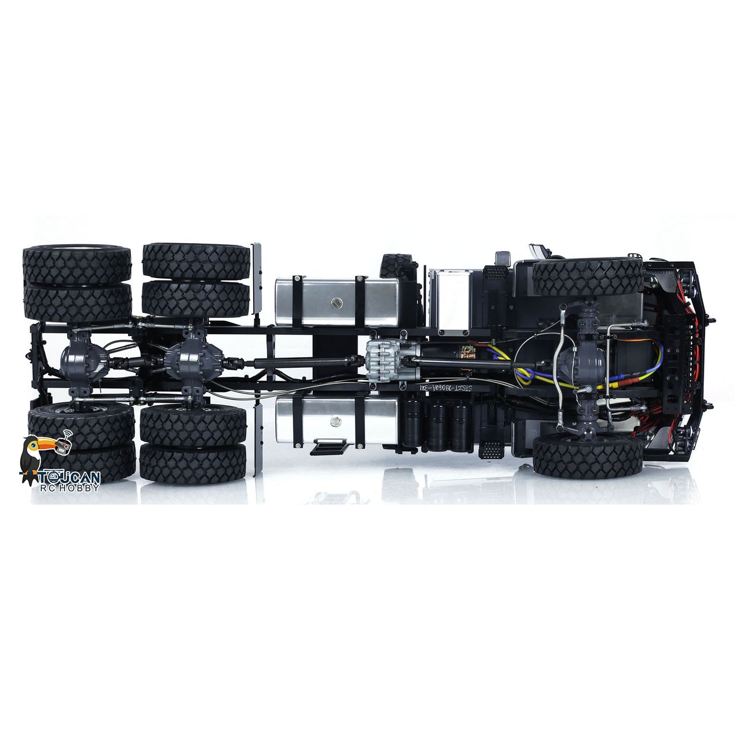 US Stock 1/14 6x6 RC Off-road Tractor Truck JDModel Remote Control Car Differential Axles