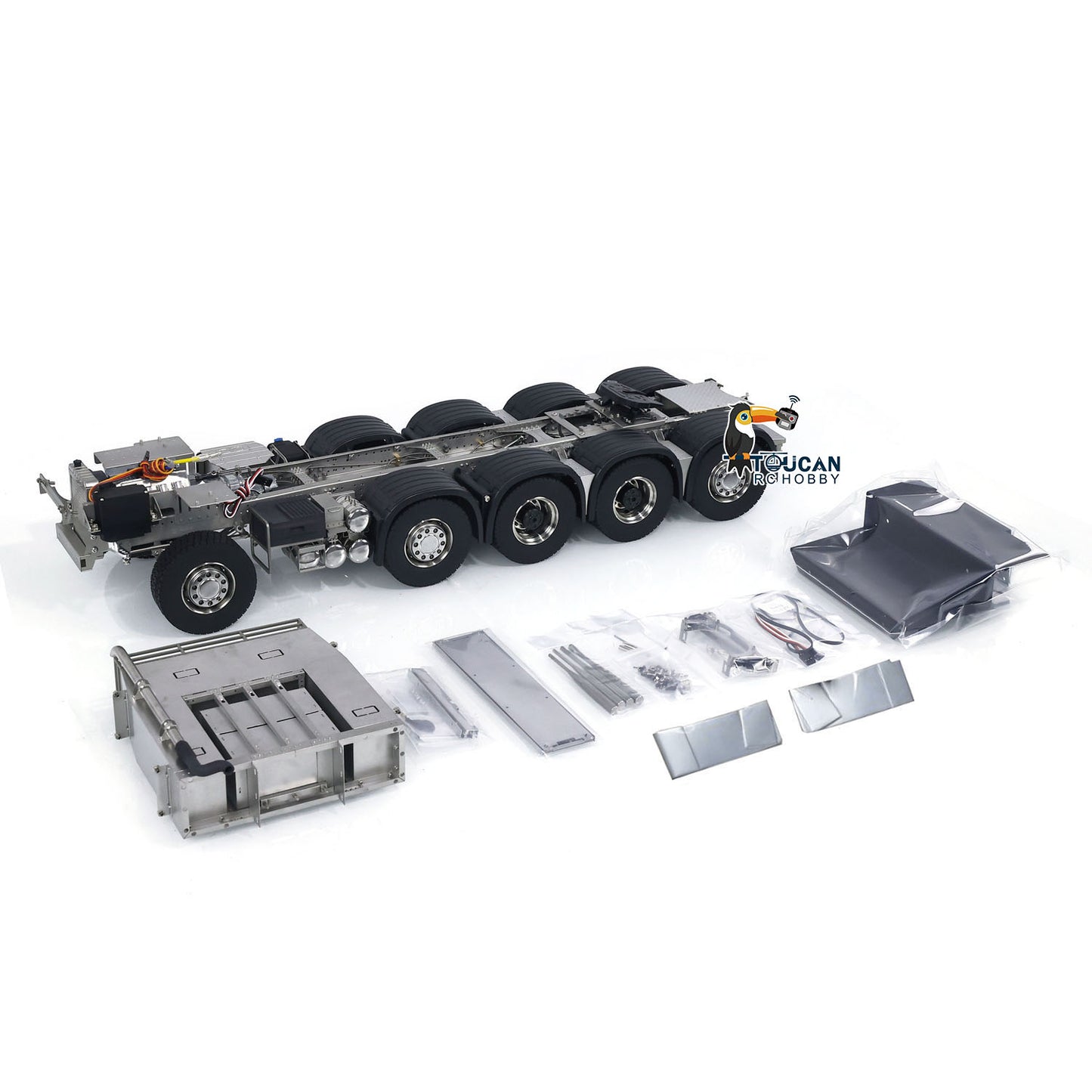 ScaleClub 1/14 10x10 Metal Chassis for RC Tractor Truck FH750 Remote Control Car Simulation Vehicle Hobby Model DIY Parts
