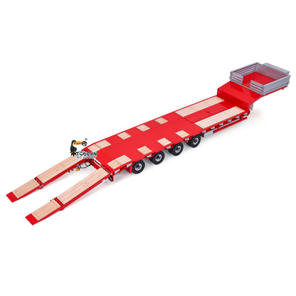 LESU Metal 1/14 RC Trailer A0054 Hydraulic Lifting Tailboard 4 Axles Steering Available for DIY RC Tractor Truck Lorry Car Model