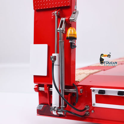 LESU Metal 1/14 RC Trailer A0054 Hydraulic Lifting Tailboard 4 Axles Steering Available for DIY RC Tractor Truck Lorry Car Model