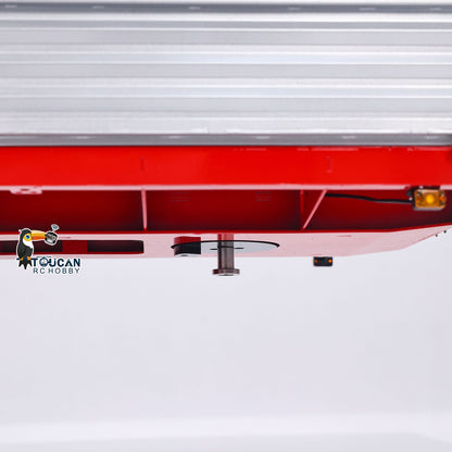 LESU Metal 1/14 RC Trailer A0054 Hydraulic Lifting Tailboard 4 Axles Steering Available for DIY RC Tractor Truck Lorry Car Model