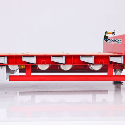 LESU Metal 1/14 RC Trailer A0054 Hydraulic Lifting Tailboard 4 Axles Steering Available for DIY RC Tractor Truck Lorry Car Model