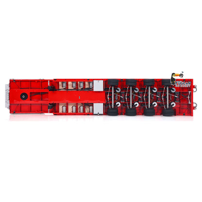 LESU Metal 1/14 RC Trailer A0054 Hydraulic Lifting Tailboard 4 Axles Steering Available for DIY RC Tractor Truck Lorry Car Model
