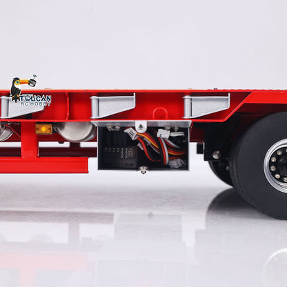 LESU Metal 1/14 RC Trailer A0054 Hydraulic Lifting Tailboard 4 Axles Steering Available for DIY RC Tractor Truck Lorry Car Model