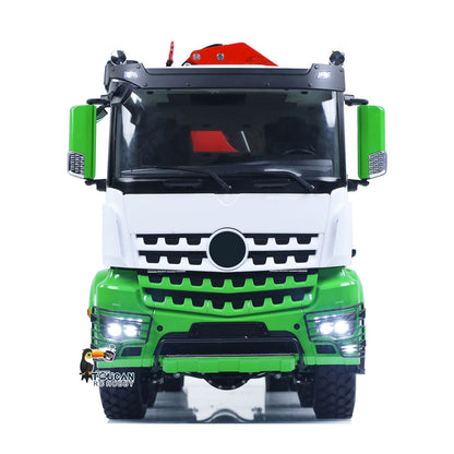 Metal LESU 1/14 RC Hydraulic Crane Dump Truck 8x8 RTR Car 3348 Dumper Waste Bin PL18EV Remote Controller Vehicle 2-Speed Gearbox
