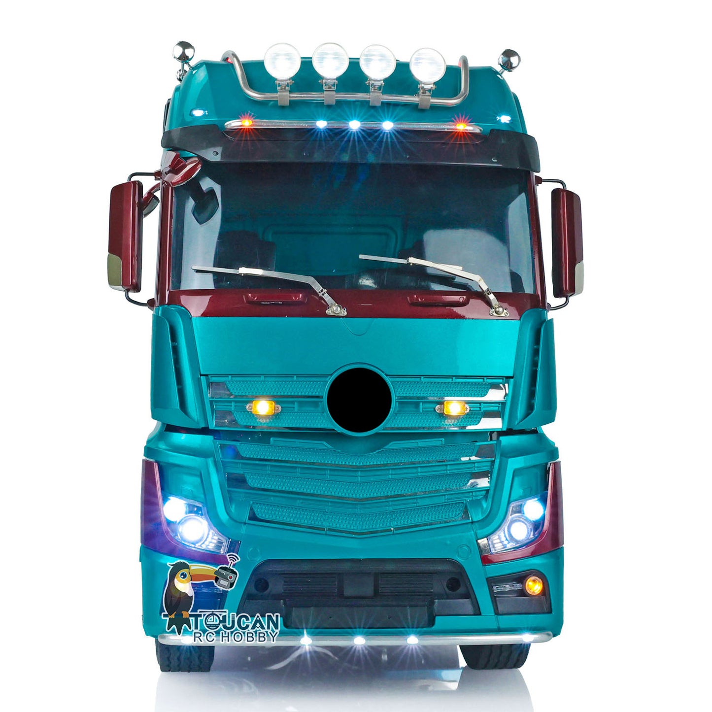 TOUCAN 1/14 RC Tractor Truck RTR/PNP Remote Control Lorry Vehicle 3363 1851 6x6 Metal Chassis 140401A High Roof Cab Shell 3Speed Gearbox Light Sound Electric Wiper